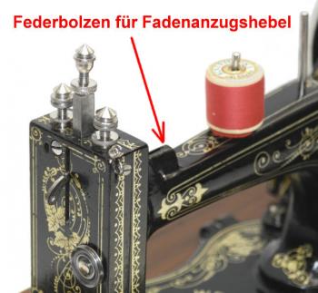 Unverwechselbares Merkmal einer Wertheim Langschiff- Nähmaschine.