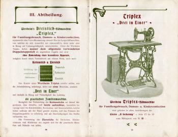 Aus einem Wertheim Katalog um 1900.