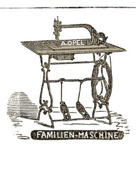 Hier die beschriebene Familien- Nähmaschine von Plaz & Co.<br /> In mühevoller Kleinarbeit am Computer sichbar gemacht.