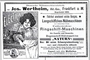 Die passende Werbung aus der Zeit um die Jahrhundertwende 1900.
